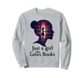 Just Who Loves Books Funny Sweatshirt - Casual Everyday Wear Men Women - T-Shirt, Sweatshirt, Hoodie