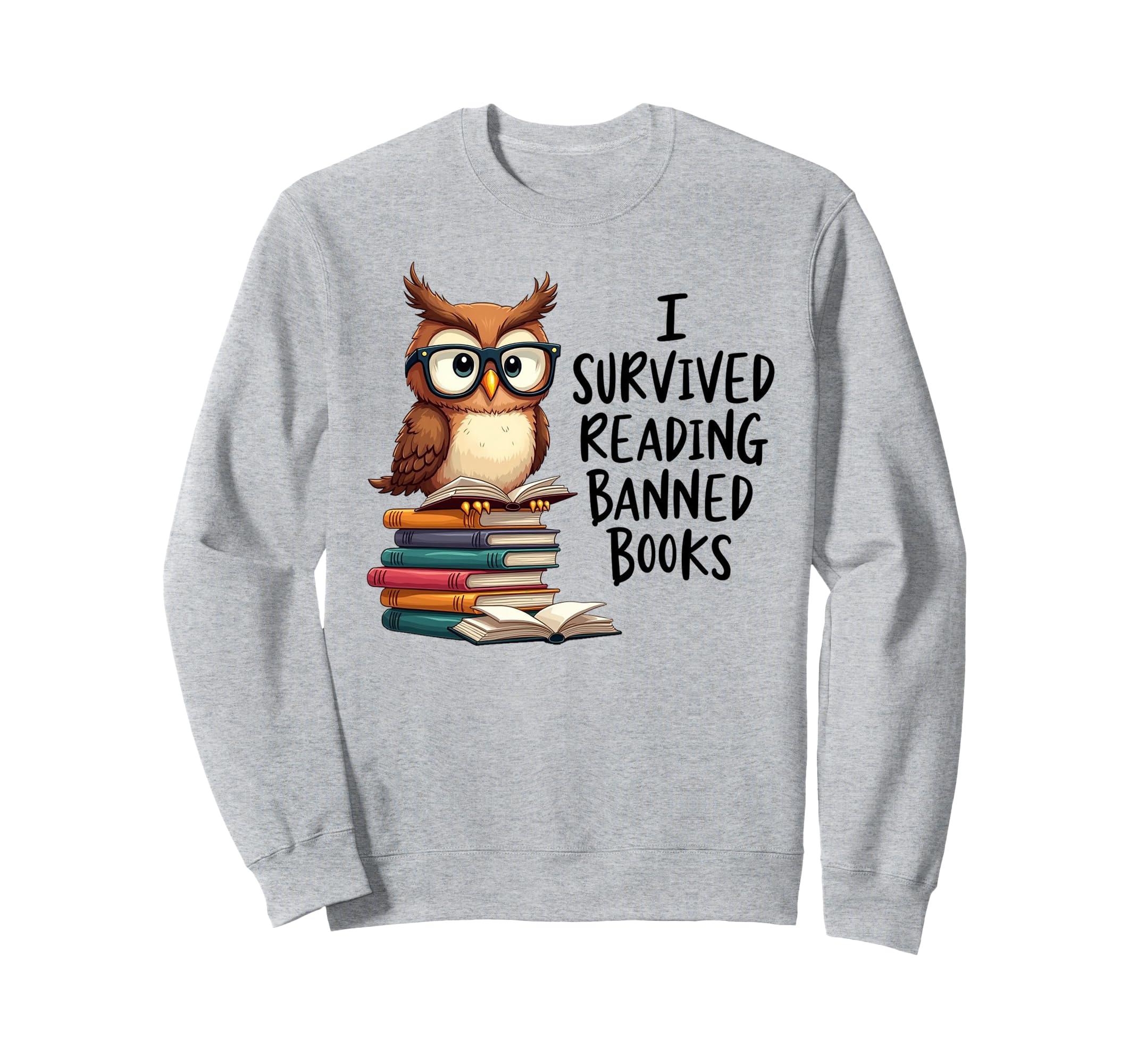 Owl Book Lover Antisocial Sweatshirt - Casual Everyday Wear Men Women - T-Shirt, Sweatshirt, Hoodie