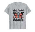Antisocial Butterfly Gothic T-Shirt - Fun Novelty Design Men Women - T-Shirt, Sweatshirt, Hoodie