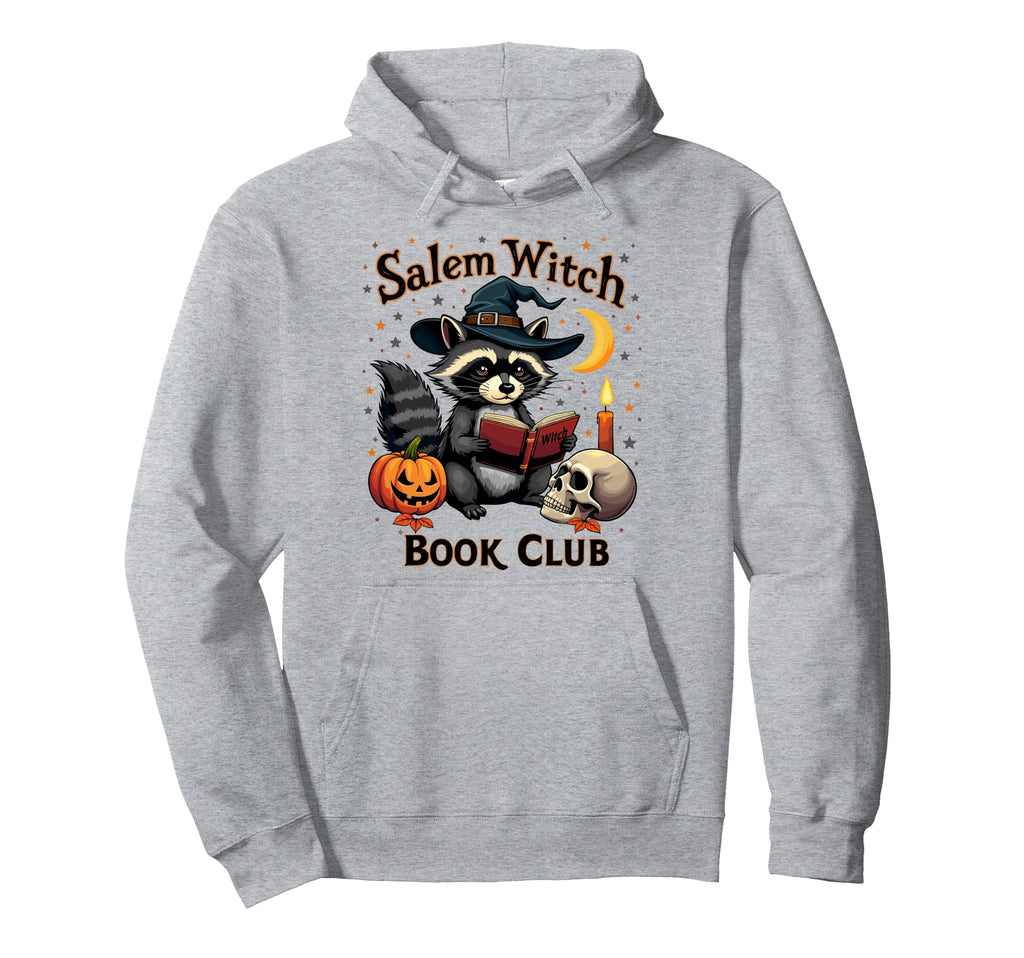 Funny Raccoon Halloween Salem Witch Hoodie - Custom Art Print Men Women - T-Shirt, Sweatshirt, Hoodie