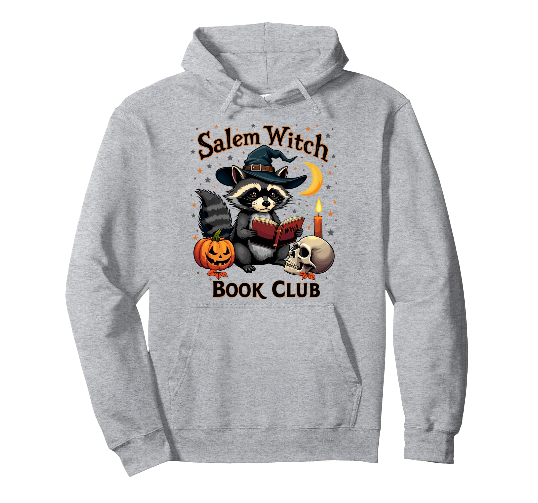 Funny Raccoon Halloween Salem Witch Hoodie - Custom Art Print Men Women - T-Shirt, Sweatshirt, Hoodie
