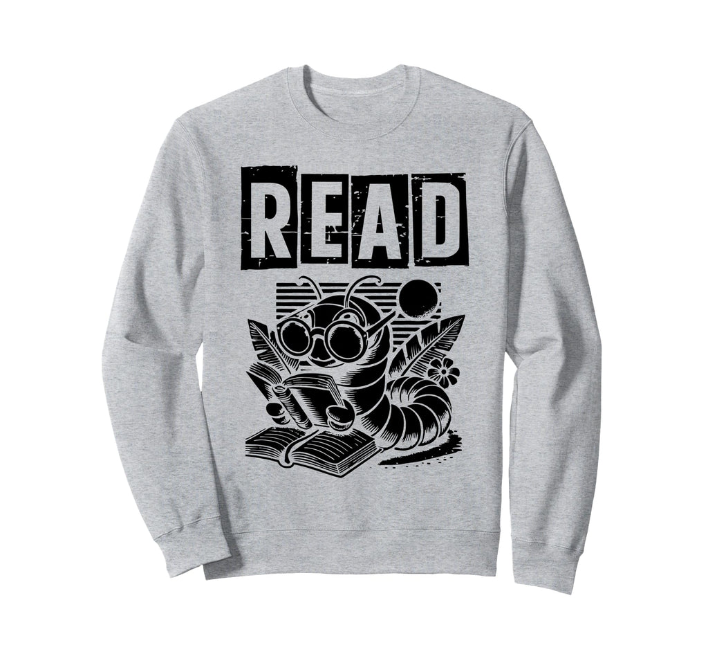 Read Bookworm Reading Library Book Sweatshirt - Novelty Apparel for Adults - T-Shirt, Sweatshirt, Hoodie
