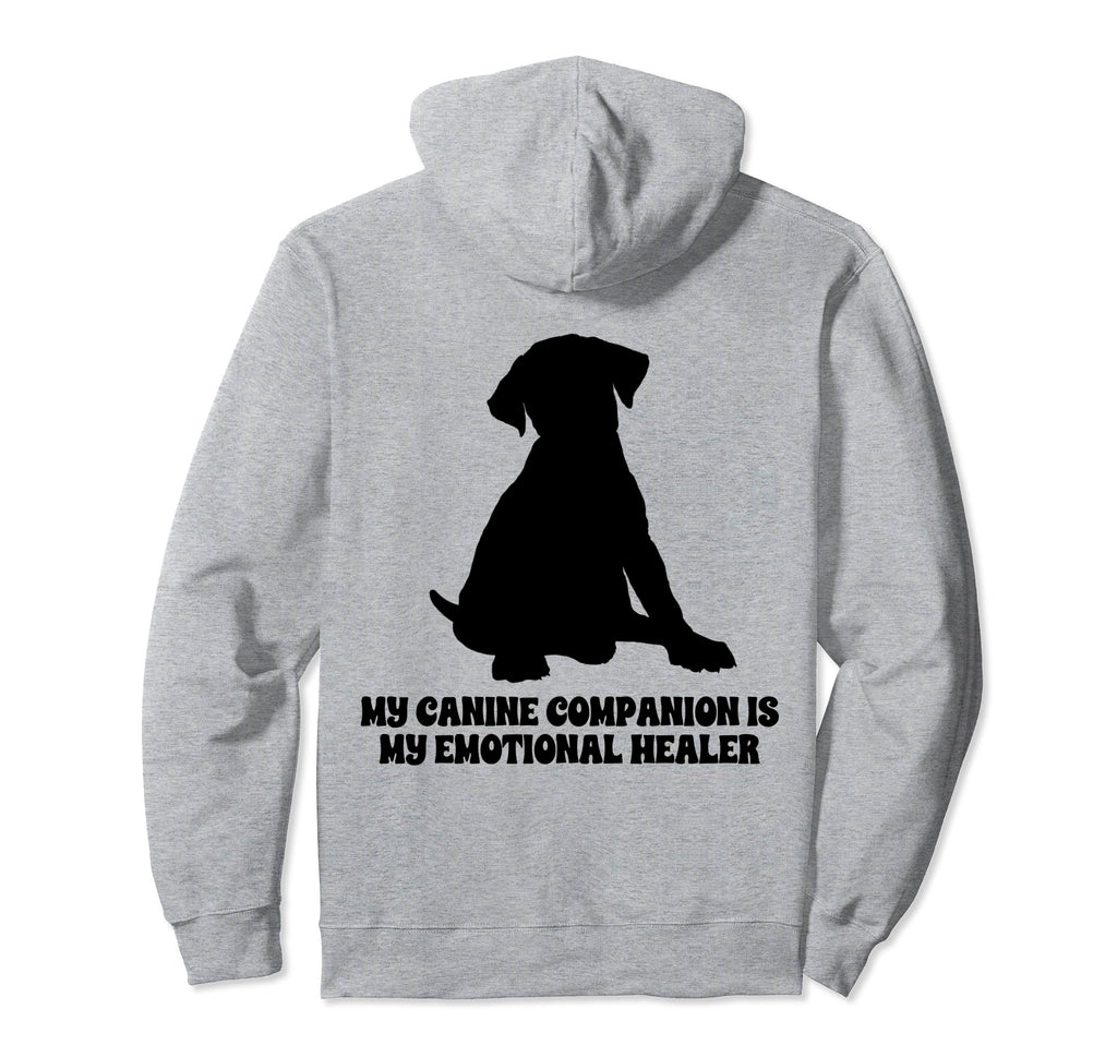 My Canine Companion Is My Emotional Hoodie - Minimalist Print for Adults - T-Shirt, Sweatshirt, Hoodie