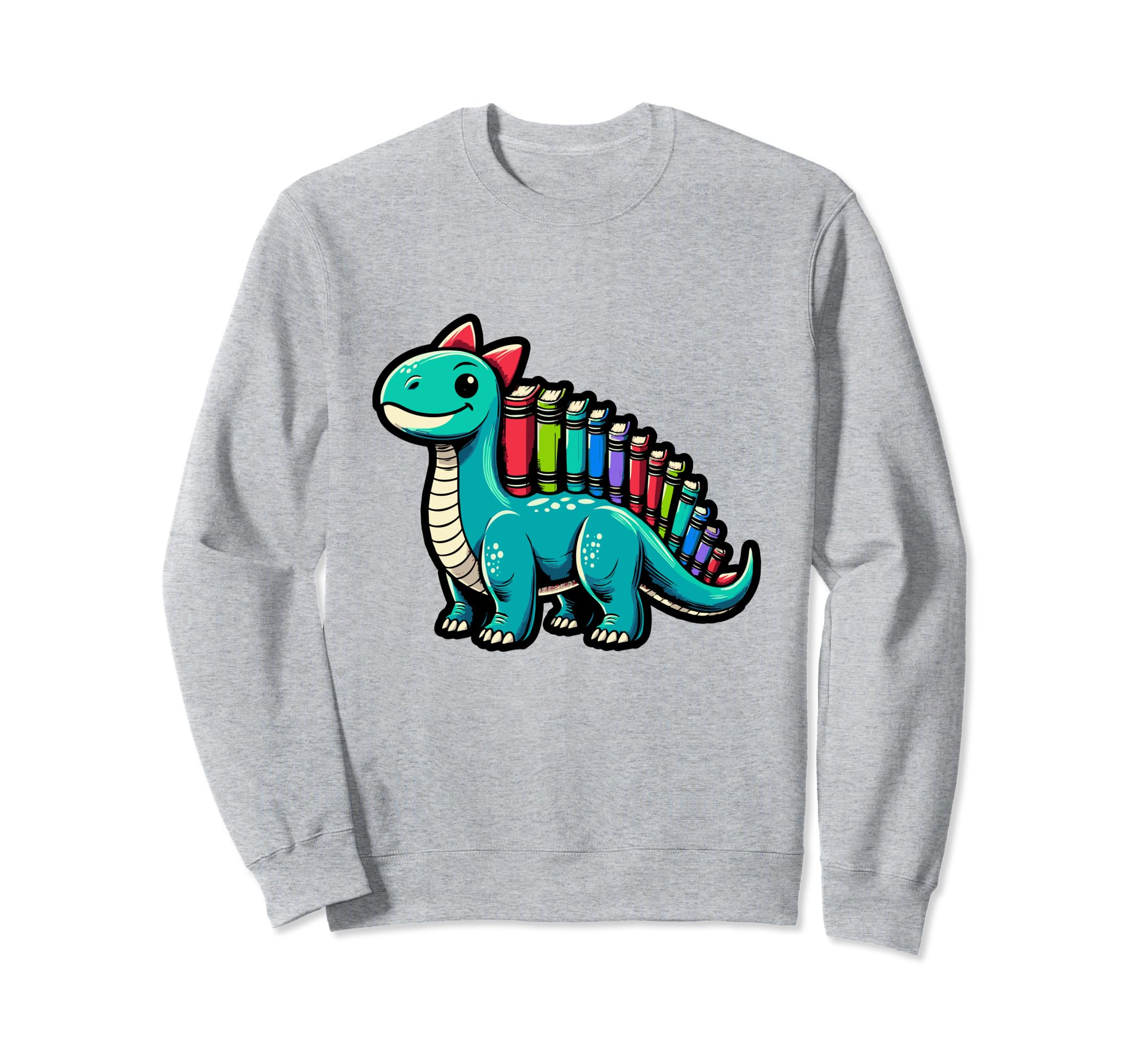 Dinosaur Book Books Reading Sweatshirt - Trendy Graphic for Adults - T-Shirt, Sweatshirt, Hoodie
