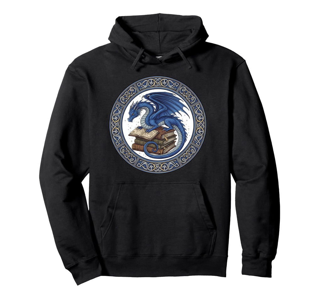 Book Lover Dragon Books Bookworm Hoodie - Aesthetic Graphic Men Women - T-Shirt, Sweatshirt, Hoodie