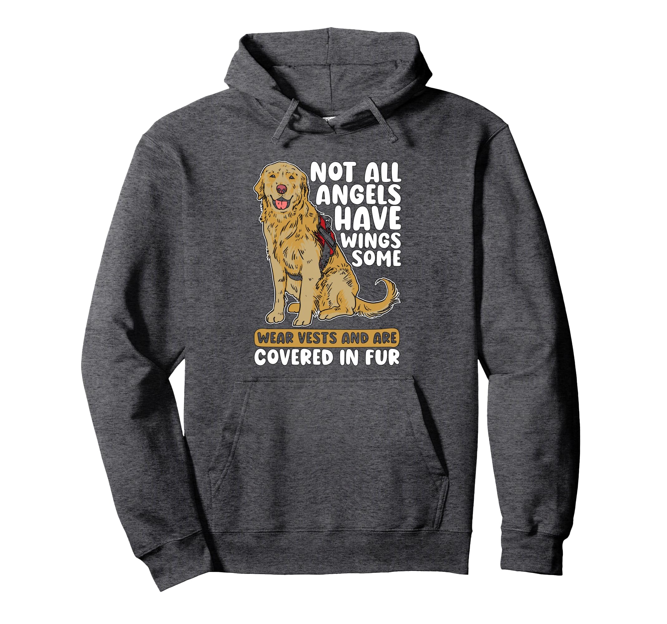 Not All Angels Have Wings Therapy Dog Hoodie - Streetwear Style for Adults - T-Shirt, Sweatshirt, Hoodie