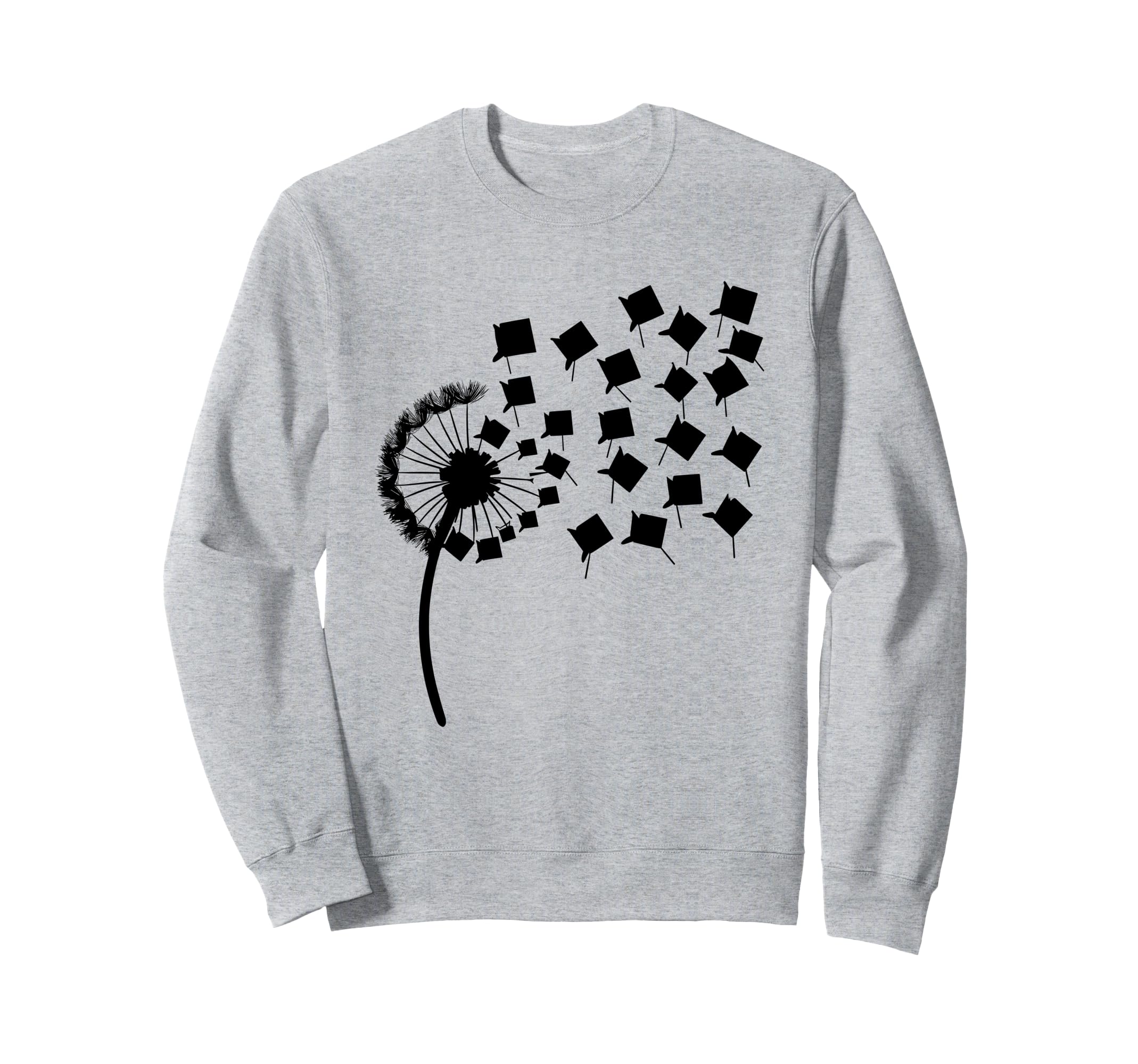 Flower Books Library Book Reading Sweatshirt - Aesthetic Graphic Unisex - T-Shirt, Sweatshirt, Hoodie