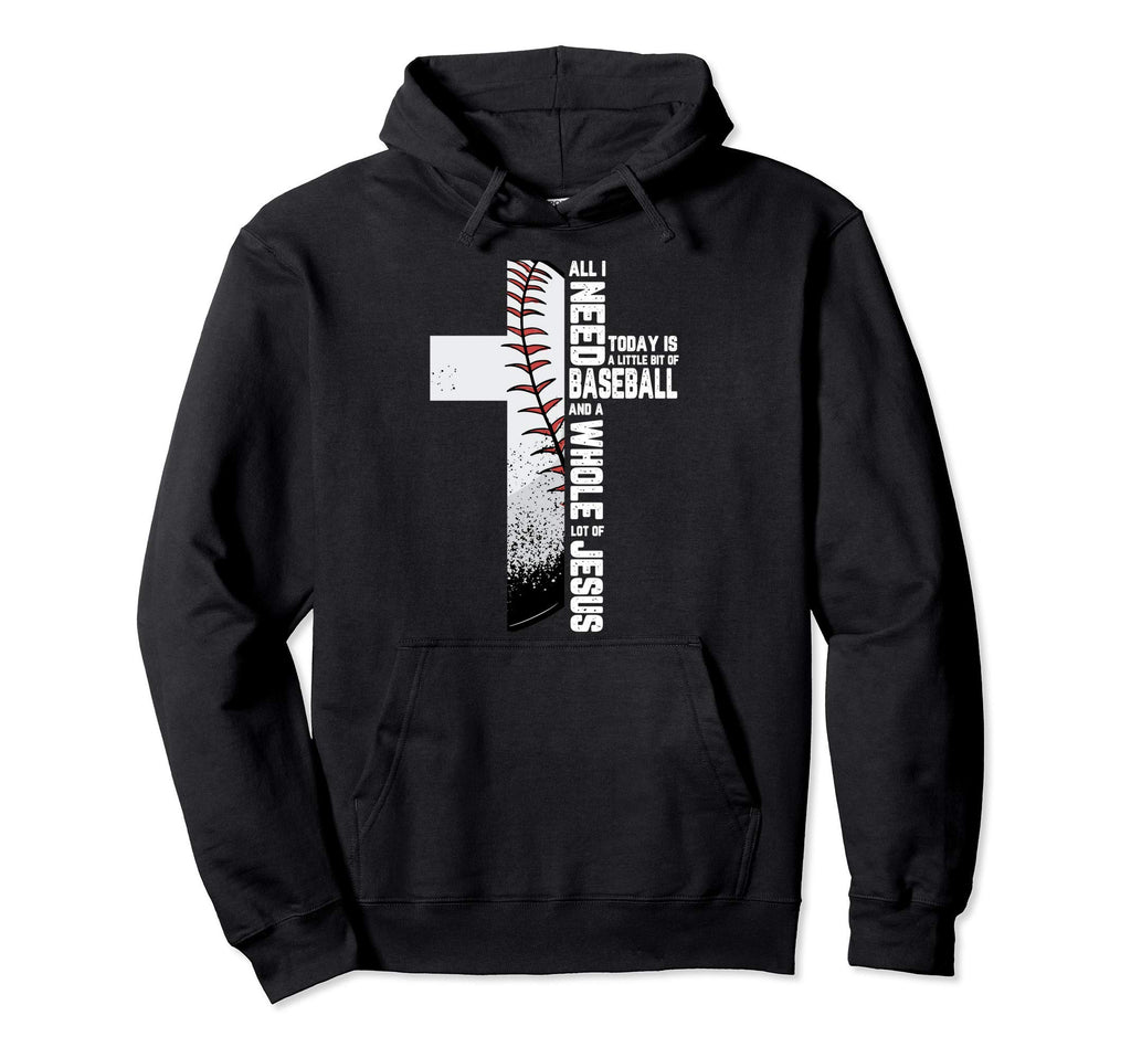 Baseball Cross Jesus Christian Sports Hoodie - Graphic Print Men Women - T-Shirt, Sweatshirt, Hoodie