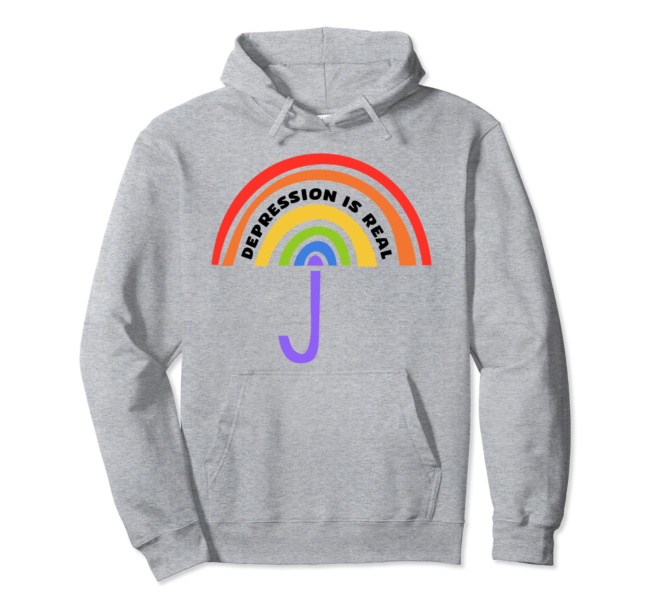 Depression Is Real Depression Mental Hoodie - Custom Art Print Men Women - T-Shirt, Sweatshirt, Hoodie
