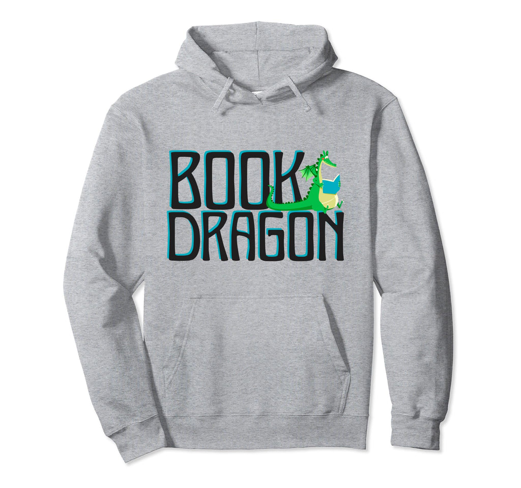 Funny Bookworm Reading Book Dragon 2 Hoodie - Aesthetic Graphic Men Women - T-Shirt, Sweatshirt, Hoodie