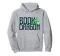 Funny Bookworm Reading Book Dragon 2 Hoodie - Aesthetic Graphic Men Women - T-Shirt, Sweatshirt, Hoodie