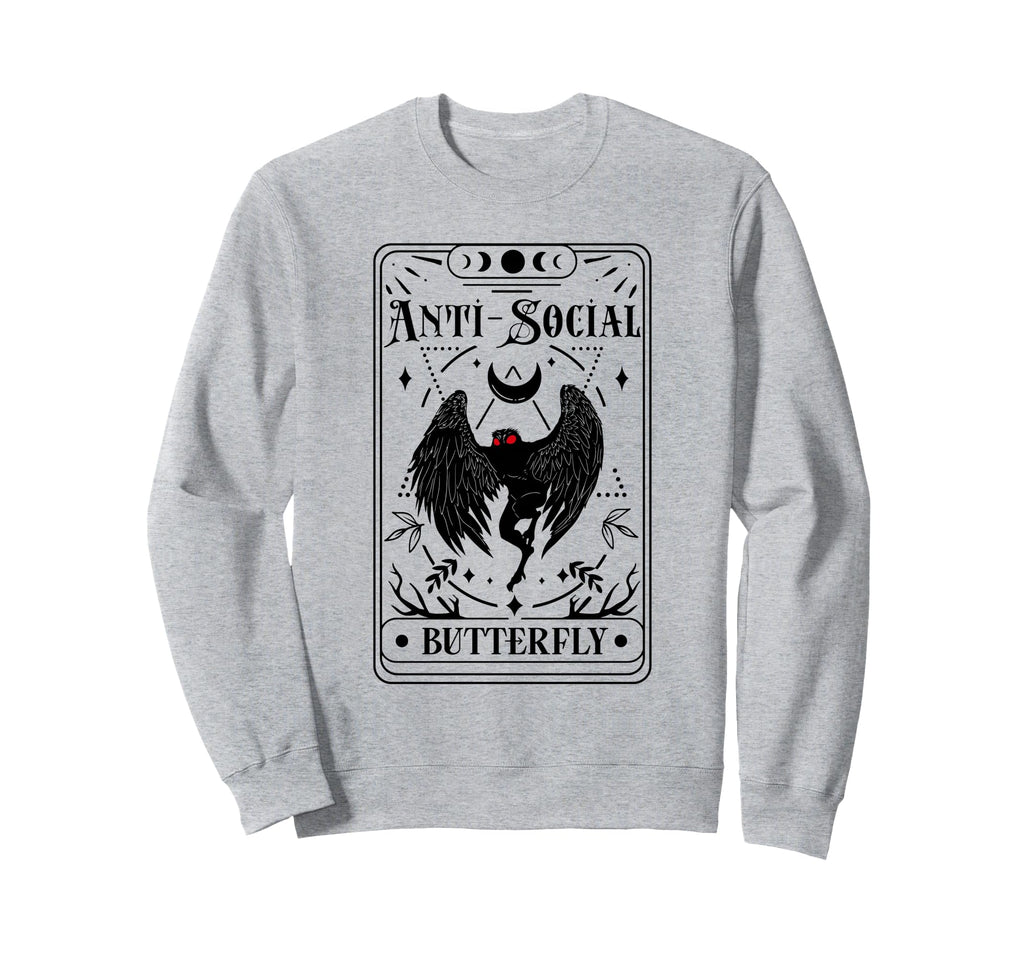Introvert Emporium Mothman Tarot Sweatshirt - Fun Novelty Design Unisex - T-Shirt, Sweatshirt, Hoodie