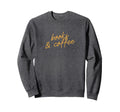 Books Coffee Funny Minimalist Reader Sweatshirt - Trendy Graphic Men Women - T-Shirt, Sweatshirt, Hoodie