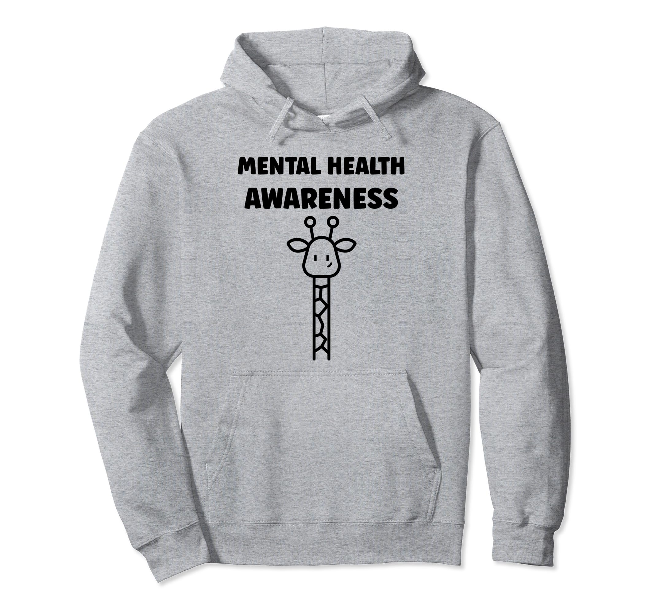 Giraffe Brain Illness Animal Mental Hoodie - Trendy Graphic for Adults - T-Shirt, Sweatshirt, Hoodie