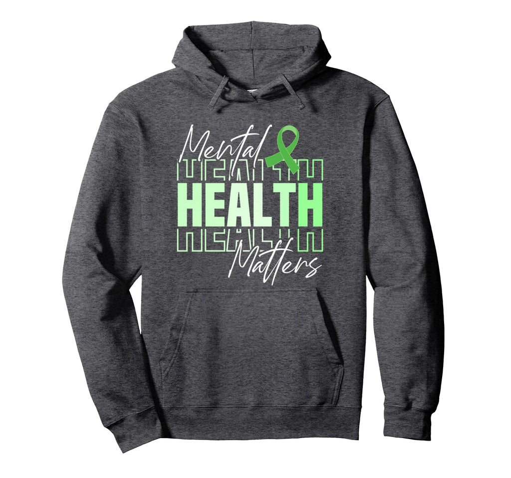 Mental Health Month We Wear Green Hoodie - Aesthetic Graphic for Adults - T-Shirt, Sweatshirt, Hoodie