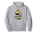Funny Reading Calicao Cat Book And Coffee Hoodie - Custom Art Print Unisex - T-Shirt, Sweatshirt, Hoodie