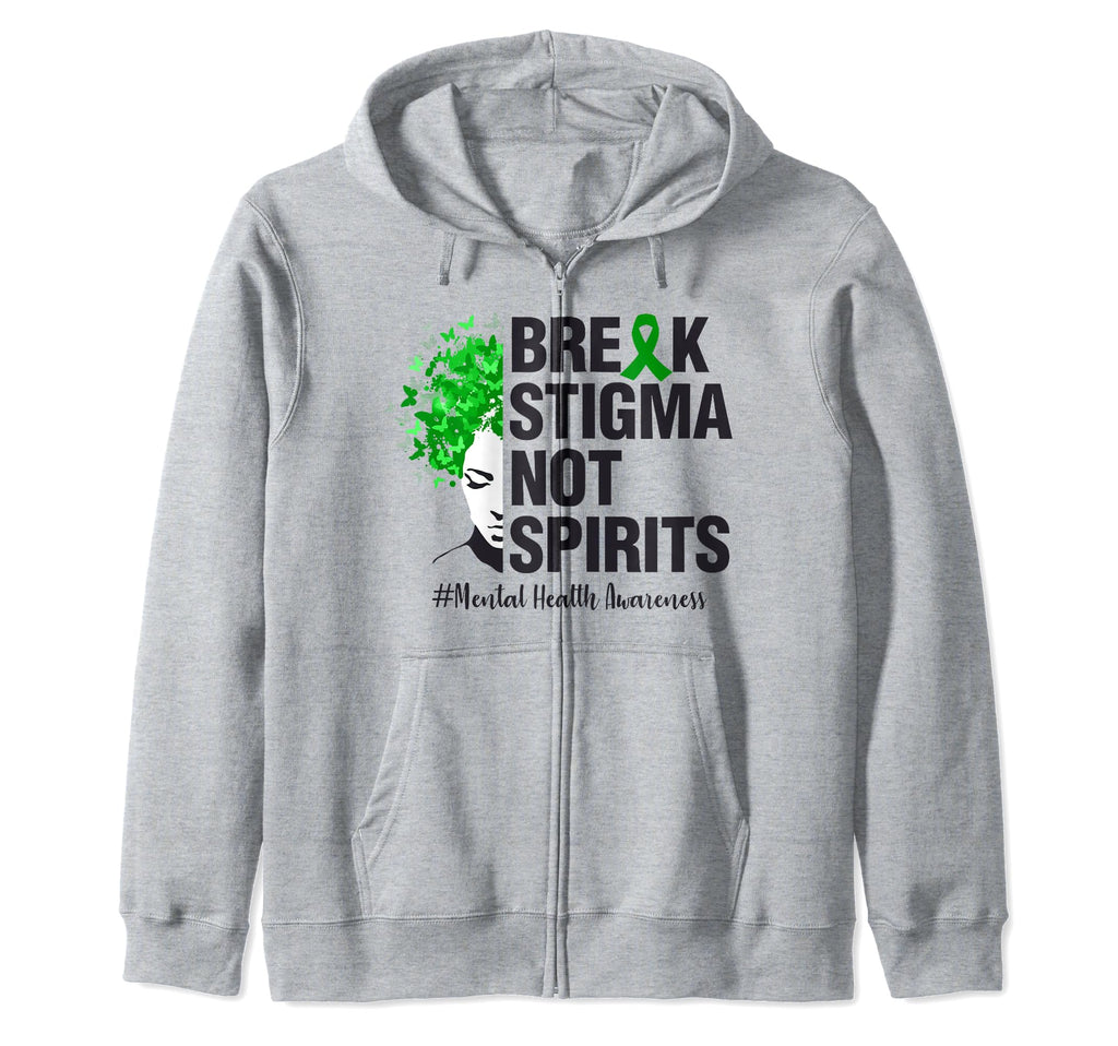 Positivity End Stigma Mental Health Hoodie - Novelty Apparel for Adults - T-Shirt, Sweatshirt, Hoodie