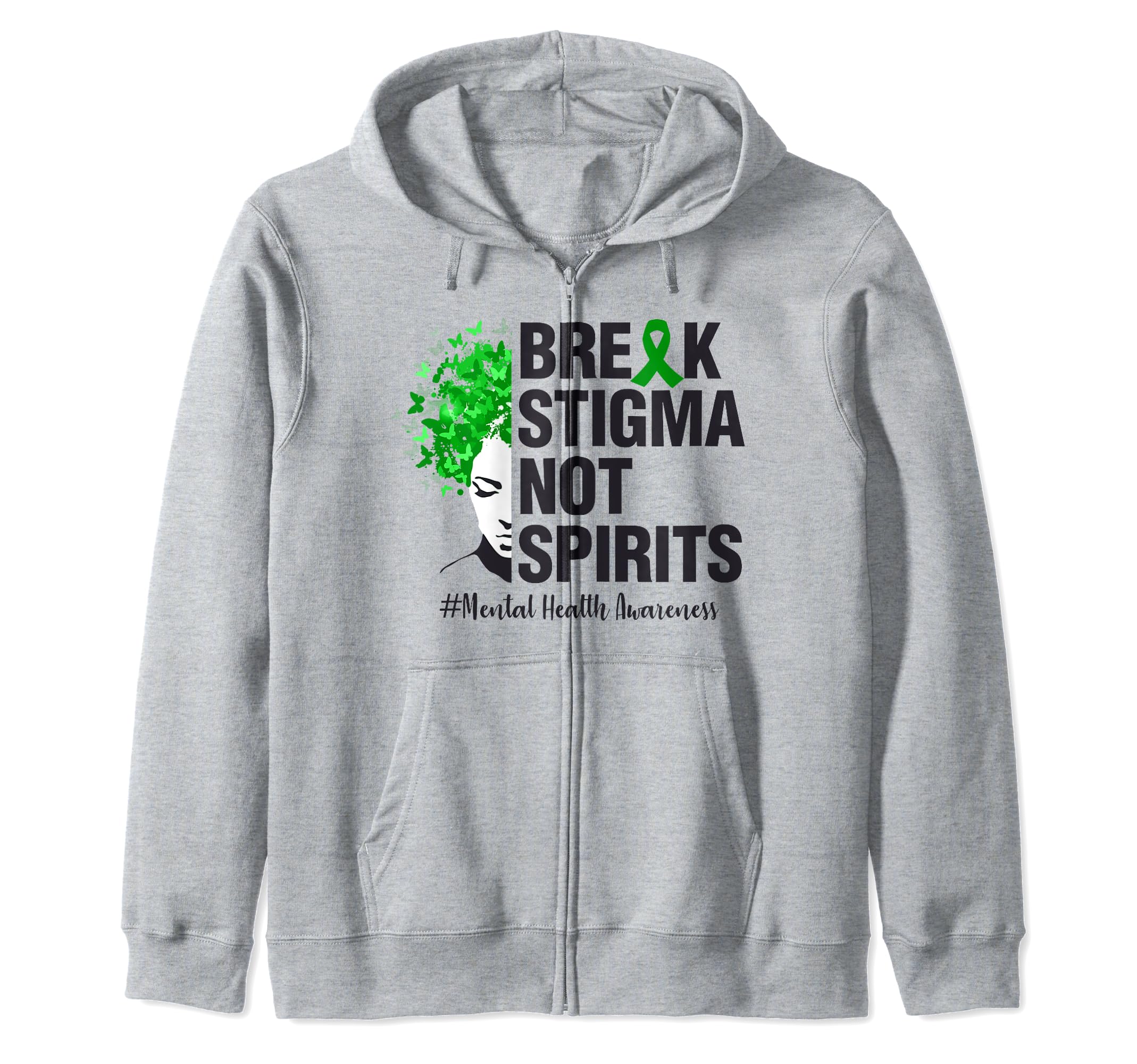 Positivity End Stigma Mental Health Hoodie - Novelty Apparel for Adults - T-Shirt, Sweatshirt, Hoodie