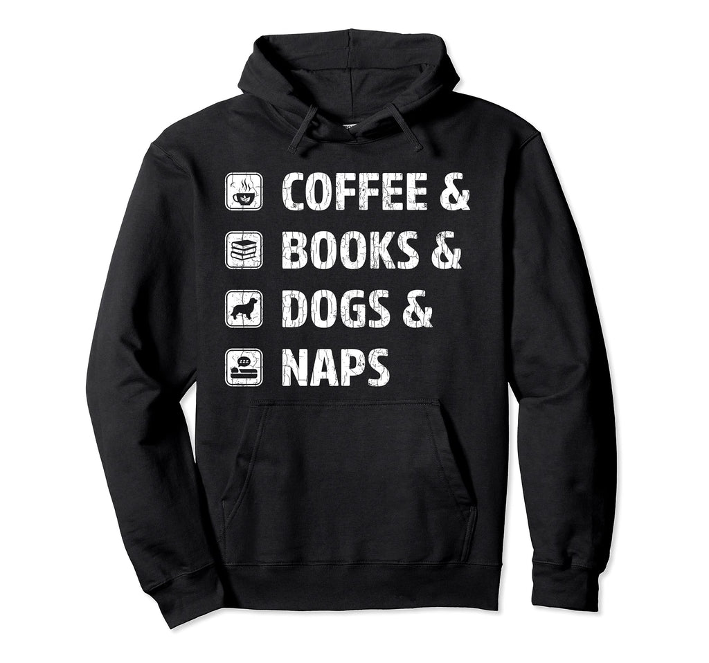 Coffee And Books Funny Drinker Hoodie - Graphic Print Unisex - T-Shirt, Sweatshirt, Hoodie