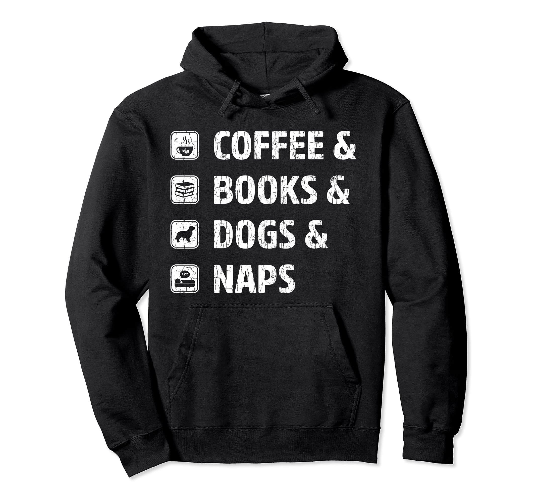 Coffee And Books Funny Drinker Hoodie - Graphic Print Unisex - T-Shirt, Sweatshirt, Hoodie