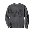 Hedgehog Book Nerd Sweatshirt - Unique Graphic for Adults - T-Shirt, Sweatshirt, Hoodie