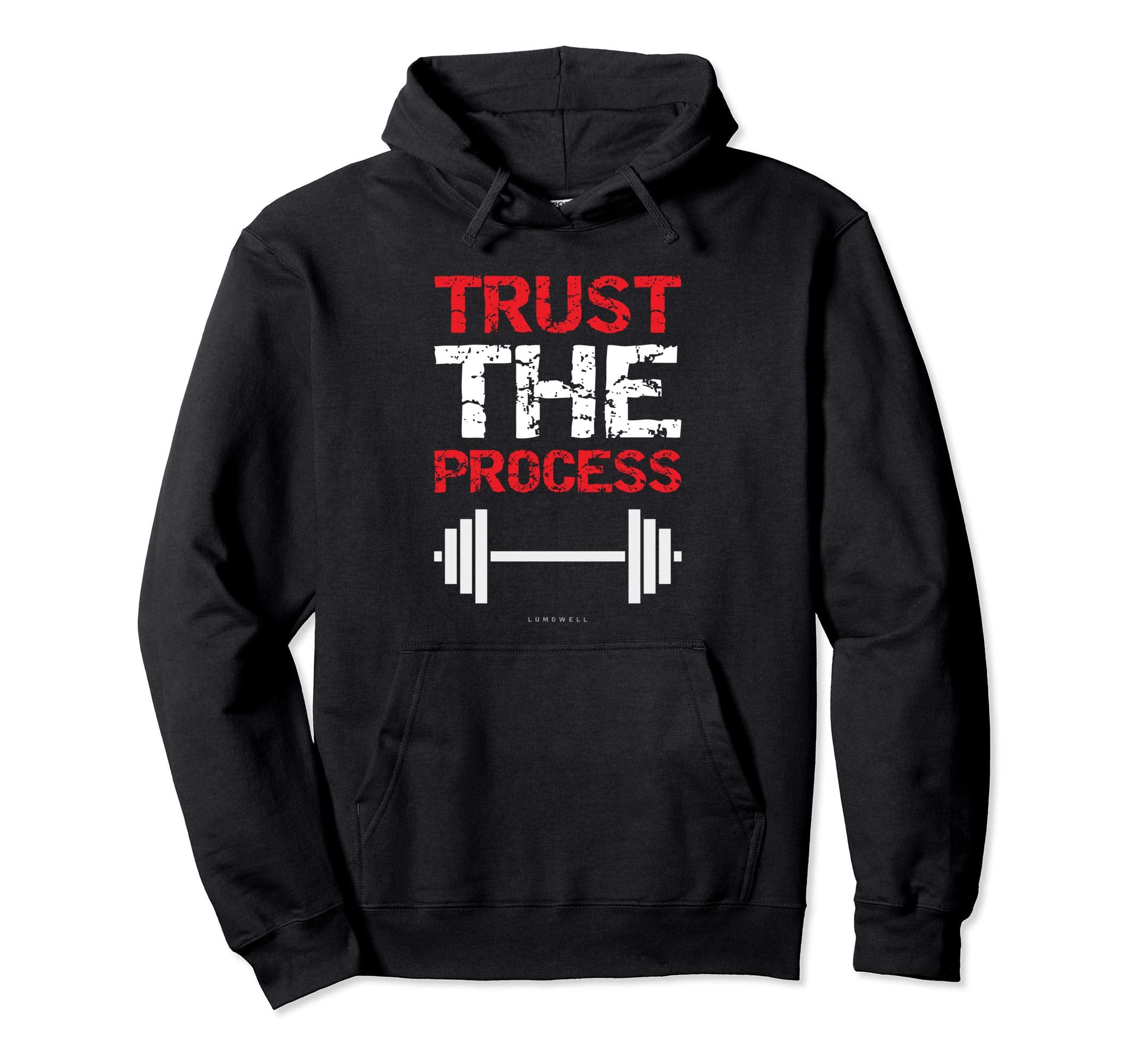 Motivational Gym Hoodies Trust Process Gym Hoodie - Graphic Print Unisex - T-Shirt, Sweatshirt, Hoodie