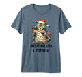 Overstimulated Festive Af Raccoon Holiday T-Shirt - Unique Graphic Unisex - T-Shirt, Sweatshirt, Hoodie