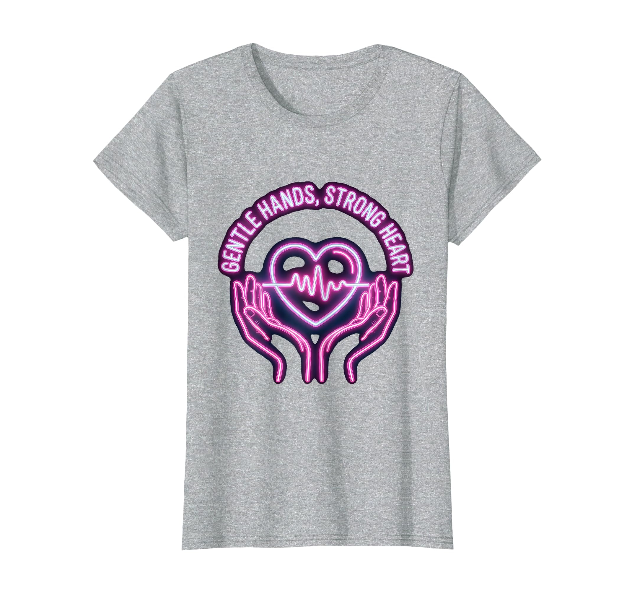 Gentle Hands Strong Heart Hospice Nurse T-Shirt - Graphic Print for Adults - T-Shirt, Sweatshirt, Hoodie
