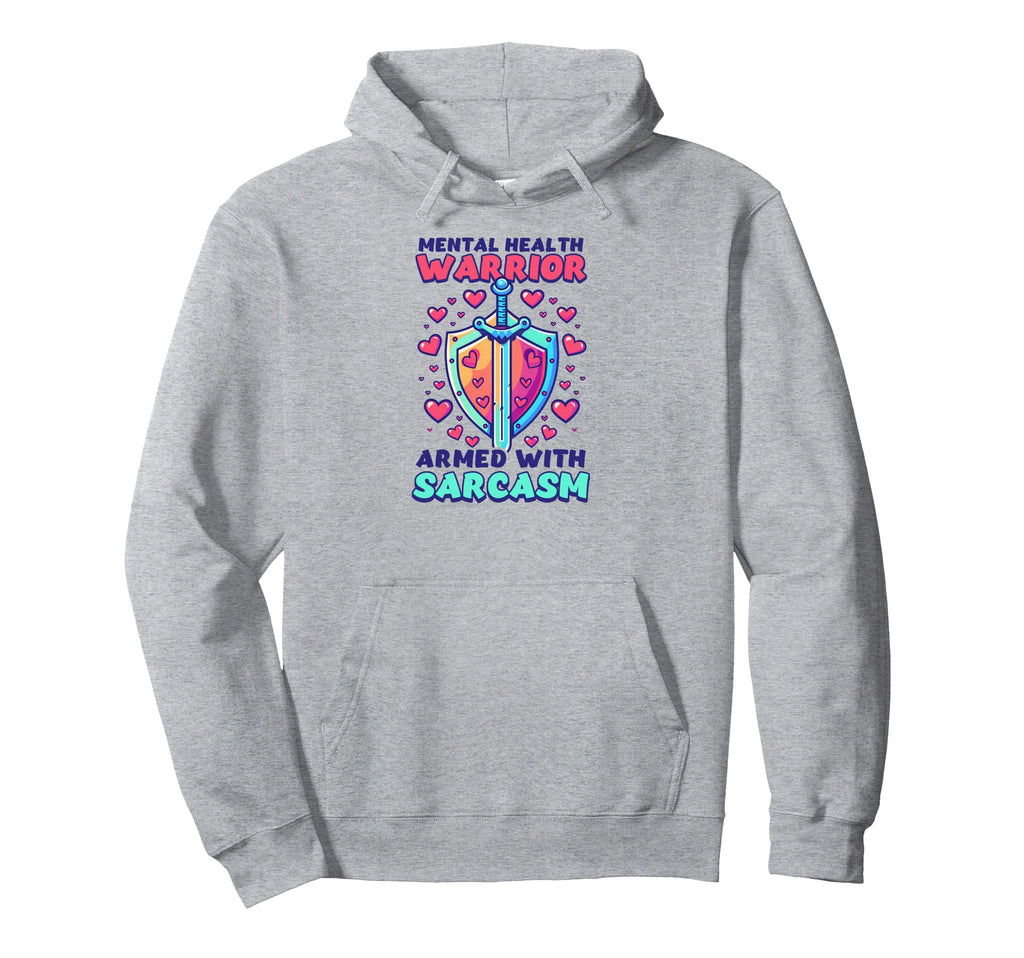 Depression Awareness Mental Health Warrior Hoodie - Custom Art Print Unisex - T-Shirt, Sweatshirt, Hoodie
