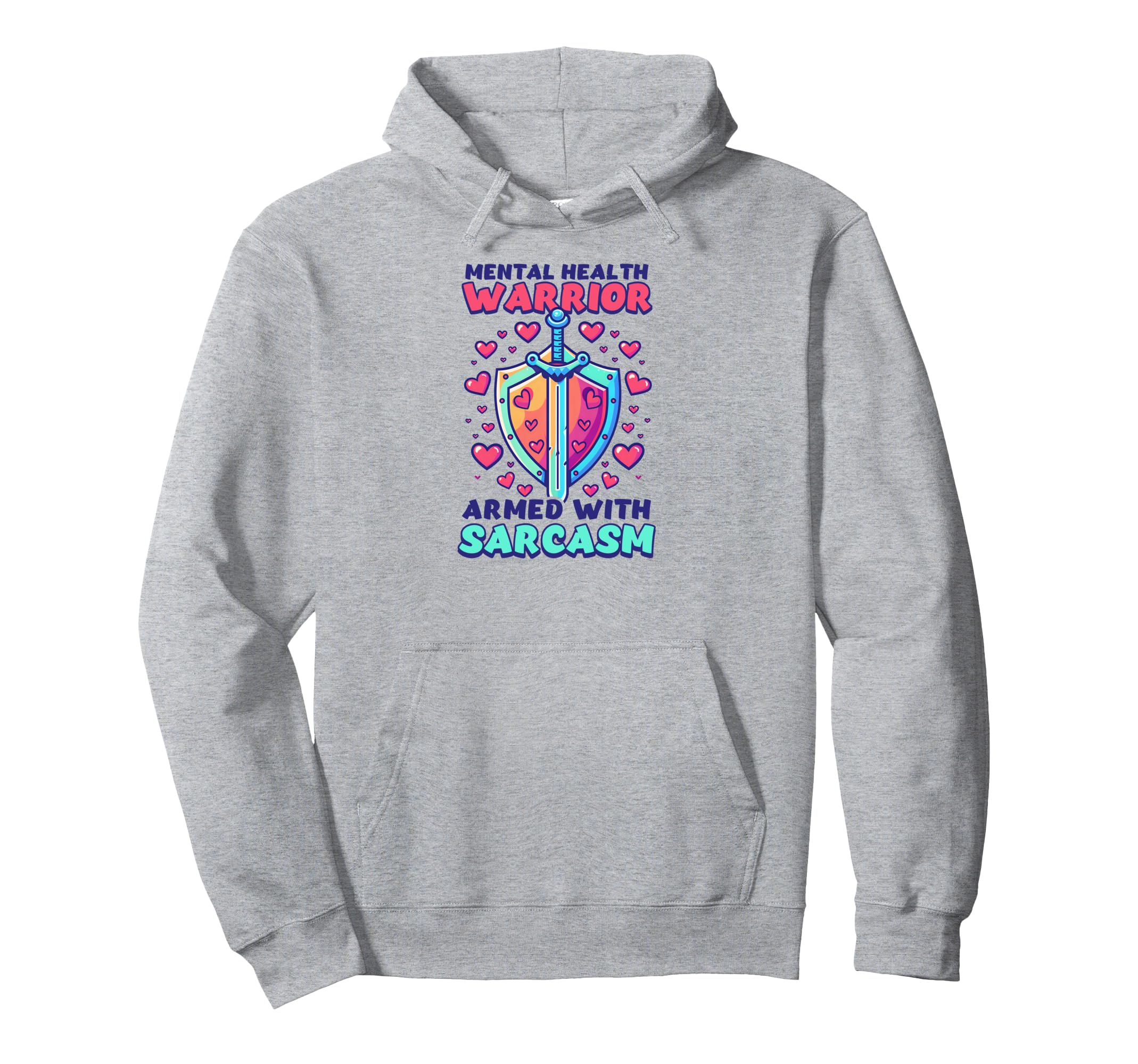 Depression Awareness Mental Health Warrior Hoodie - Custom Art Print Unisex - T-Shirt, Sweatshirt, Hoodie