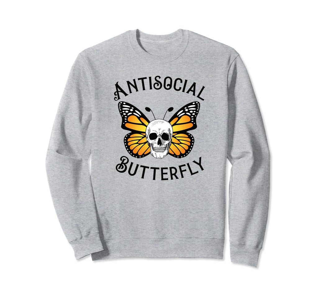 Antisocial Butterfly Introvert Sweatshirt - Custom Art Print Unisex - T-Shirt, Sweatshirt, Hoodie
