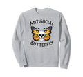 Antisocial Butterfly Introvert Sweatshirt - Custom Art Print Unisex - T-Shirt, Sweatshirt, Hoodie