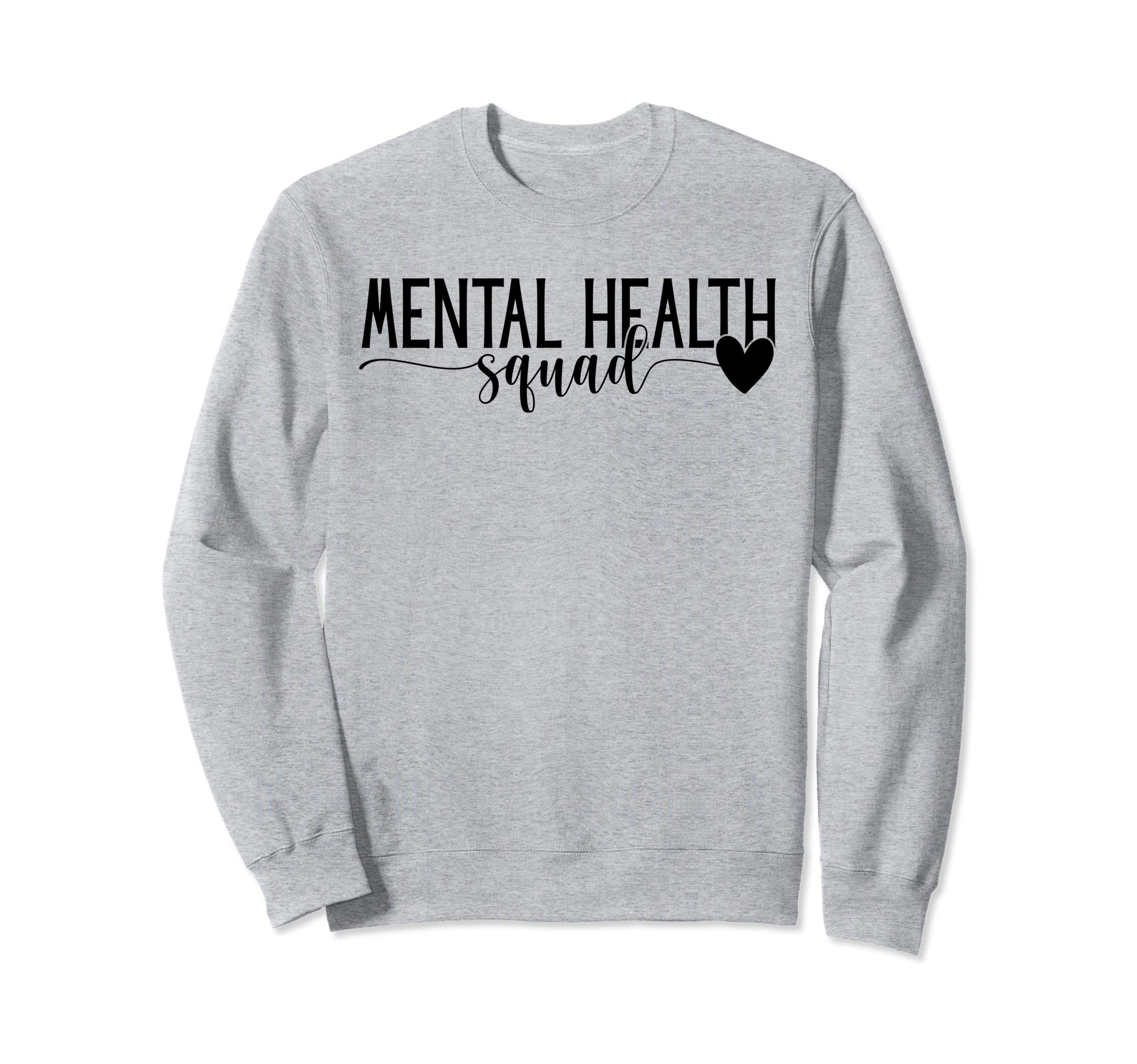 Mental Health Squad Brain Sweatshirt - Casual Everyday Wear for Adults - T-Shirt, Sweatshirt, Hoodie