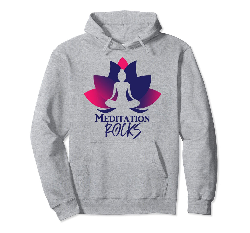 Meditation Rocks Funny Zen Yoga Hoodie - Graphic Print for Adults - T-Shirt, Sweatshirt, Hoodie