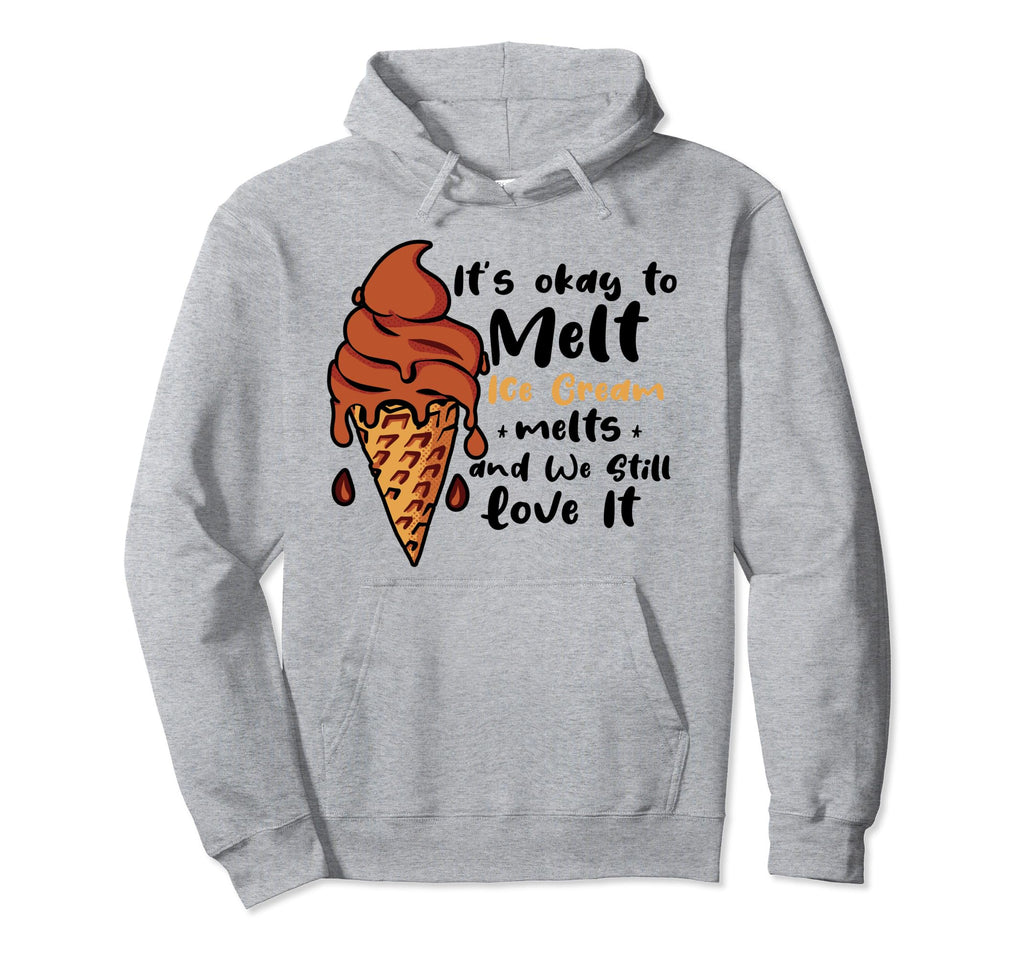 Ice Cream Melts Depression Mental Health Hoodie - Minimalist Print Unisex - T-Shirt, Sweatshirt, Hoodie