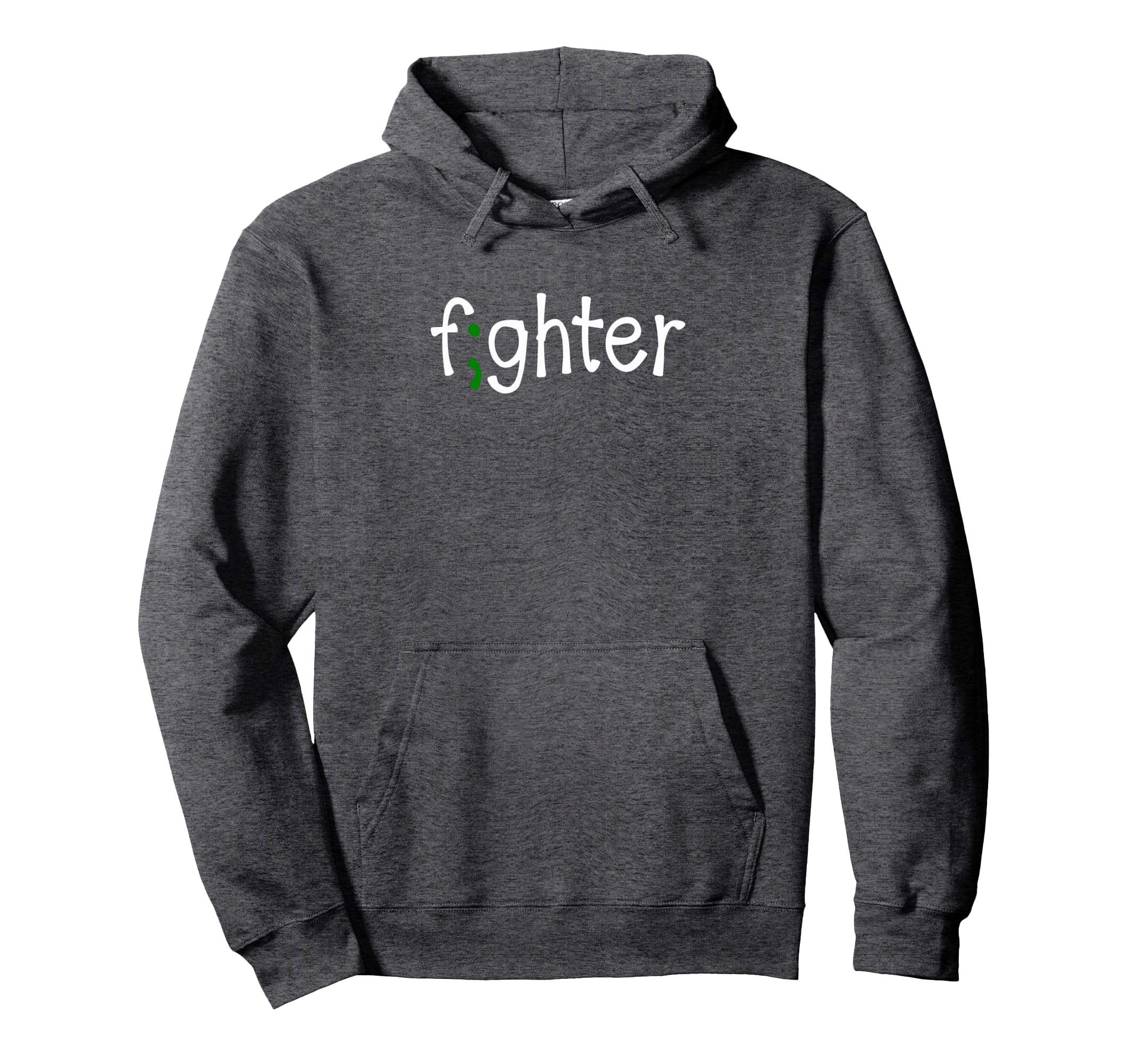 Fighter Semi Colon Mental Health Awareness Hoodie - Novelty Apparel Unisex - T-Shirt, Sweatshirt, Hoodie