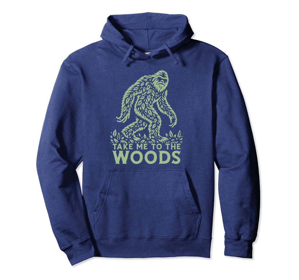 Take Me To Wood Abstract Leaf Sasquatch Hoodie - Aesthetic Graphic Unisex - T-Shirt, Sweatshirt, Hoodie