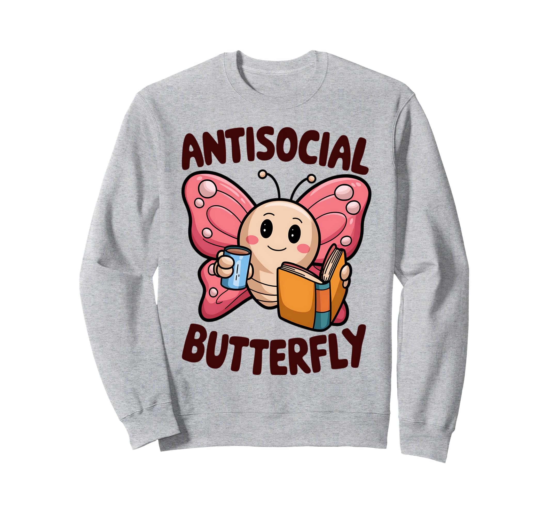 Groovy Anti Social Butterfly Sweatshirt - Streetwear Style for Adults - T-Shirt, Sweatshirt, Hoodie