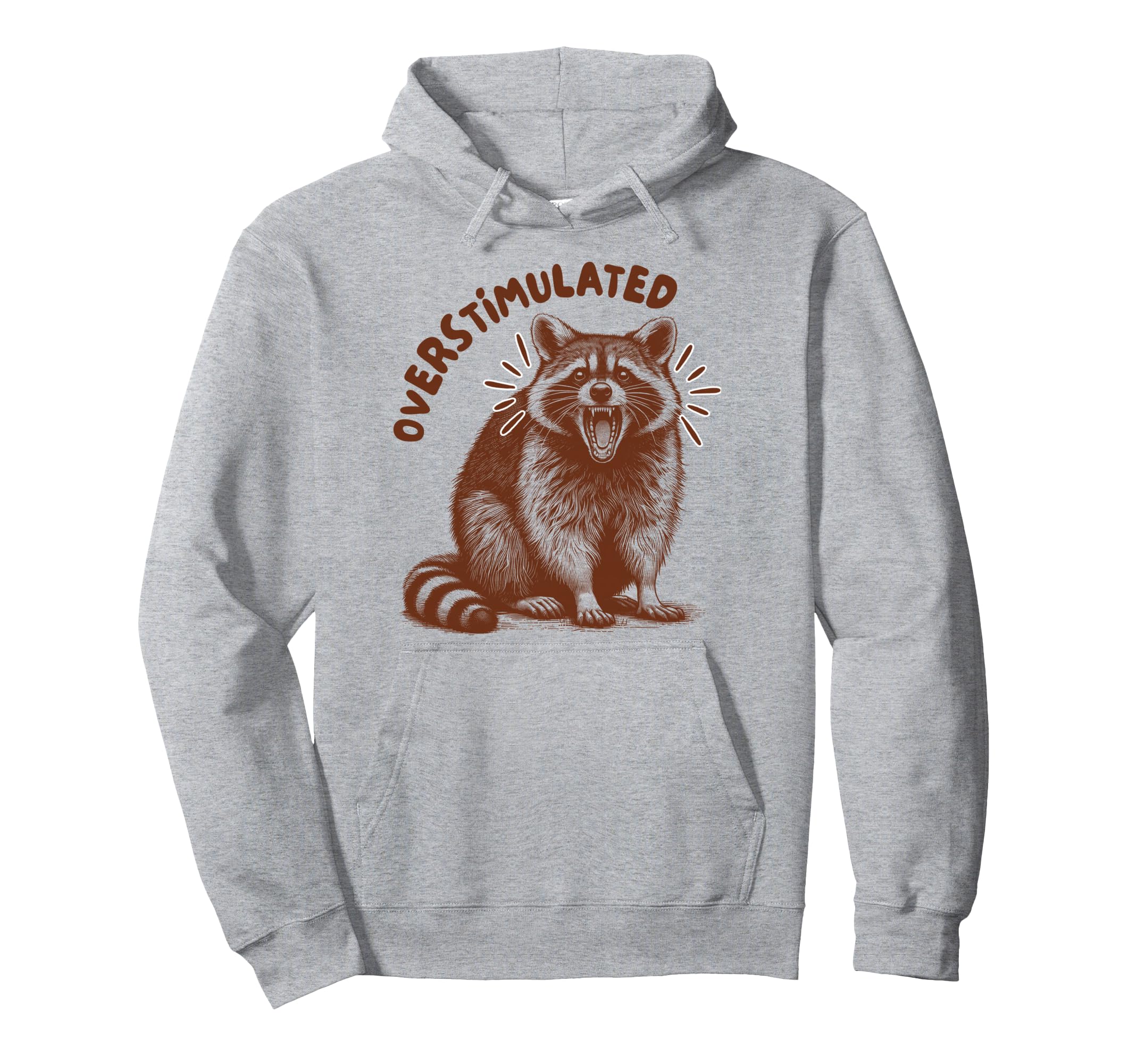 Adhd Racoon Neurodiversity Autism Funny Hoodie - Graphic Print for Adults - T-Shirt, Sweatshirt, Hoodie