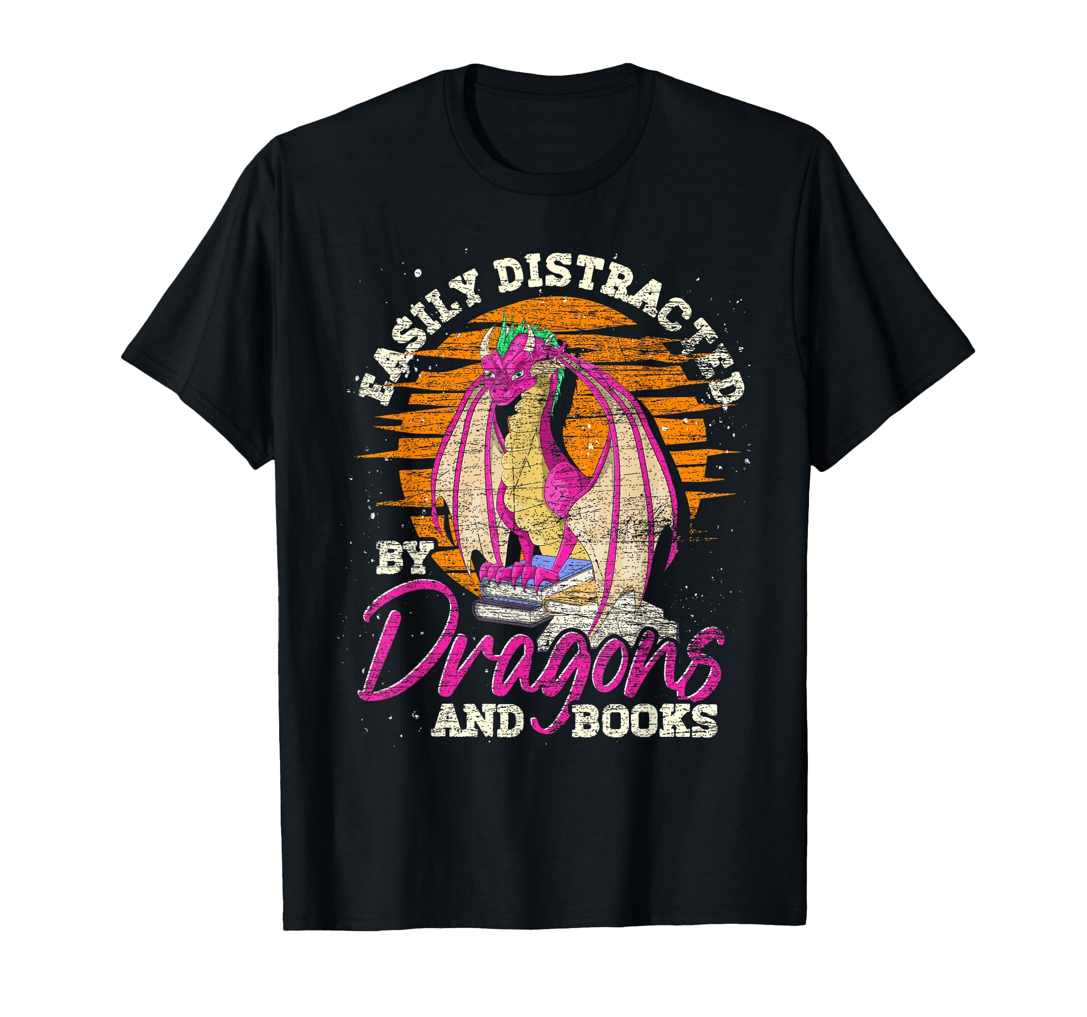 Slightly Distracted Dragons And Books T-Shirt - Streetwear Style Unisex - T-Shirt, Sweatshirt, Hoodie