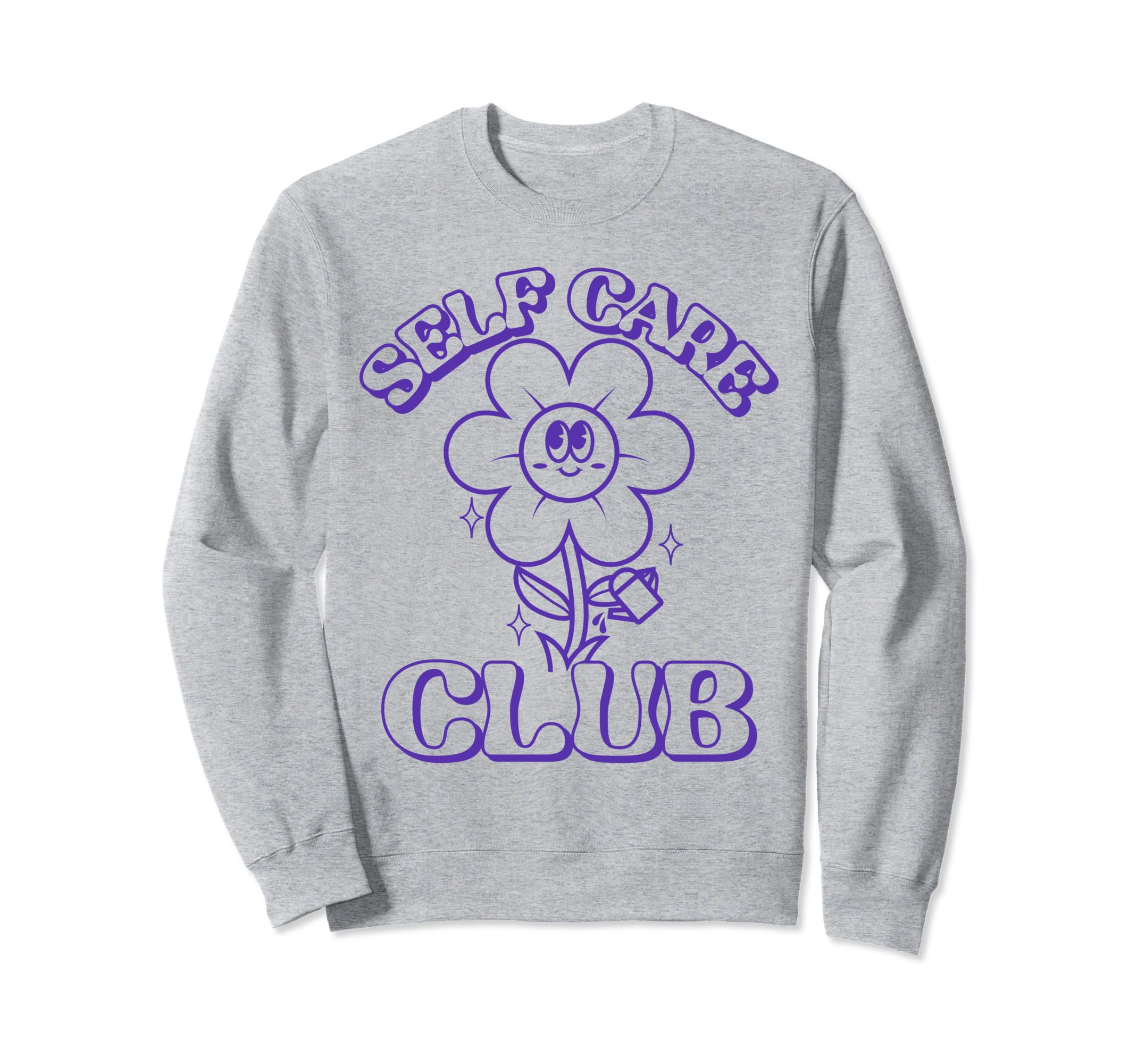 Self Care Club 90S Flower Self Love Sweatshirt - Unique Graphic Men Women - T-Shirt, Sweatshirt, Hoodie