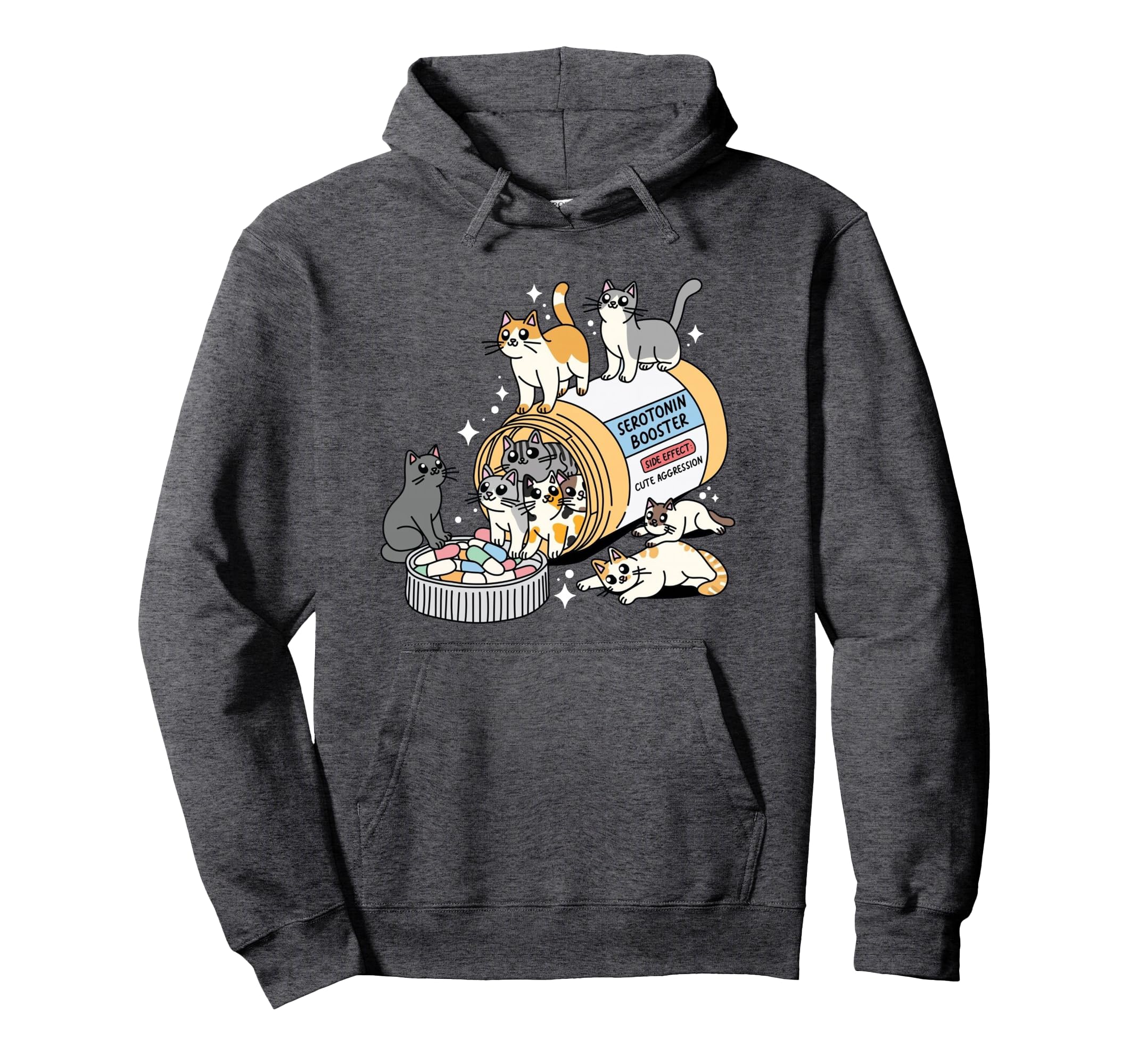 Antidepressant Cat Serotonin Booster Cats Hoodie - Unique Graphic Unisex - T-Shirt, Sweatshirt, Hoodie