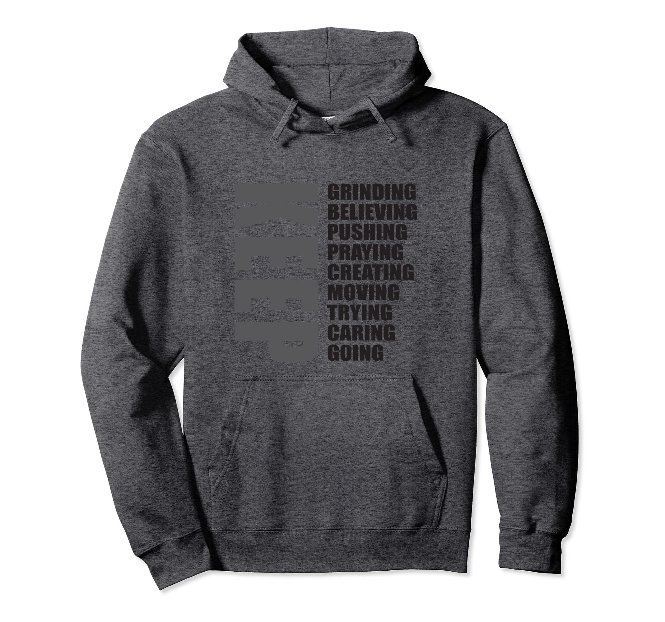Keep Grinding Keep Praying Hustle Hoodie - Aesthetic Graphic Men Women - T-Shirt, Sweatshirt, Hoodie
