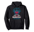 Easily Distracted Dragons And Books Hoodie - Trendy Graphic Men Women - T-Shirt, Sweatshirt, Hoodie