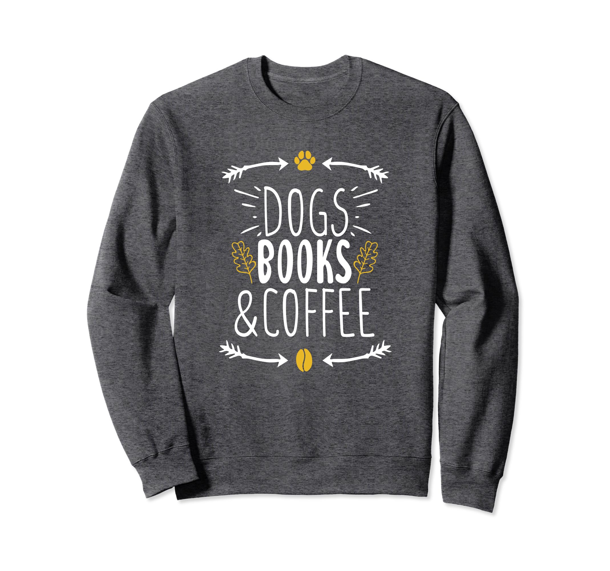 Dogs Books Coffee Funny Ideas Hoodie - Streetwear Style for Adults - T-Shirt, Sweatshirt, Hoodie