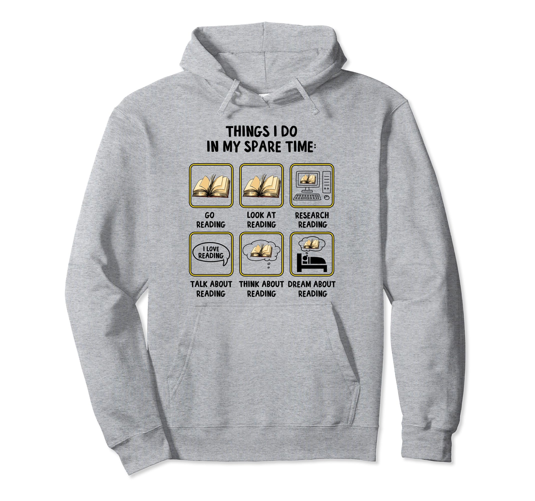 Things I Do My Spare Time Reading Hoodie - Novelty Apparel Men Women - T-Shirt, Sweatshirt, Hoodie