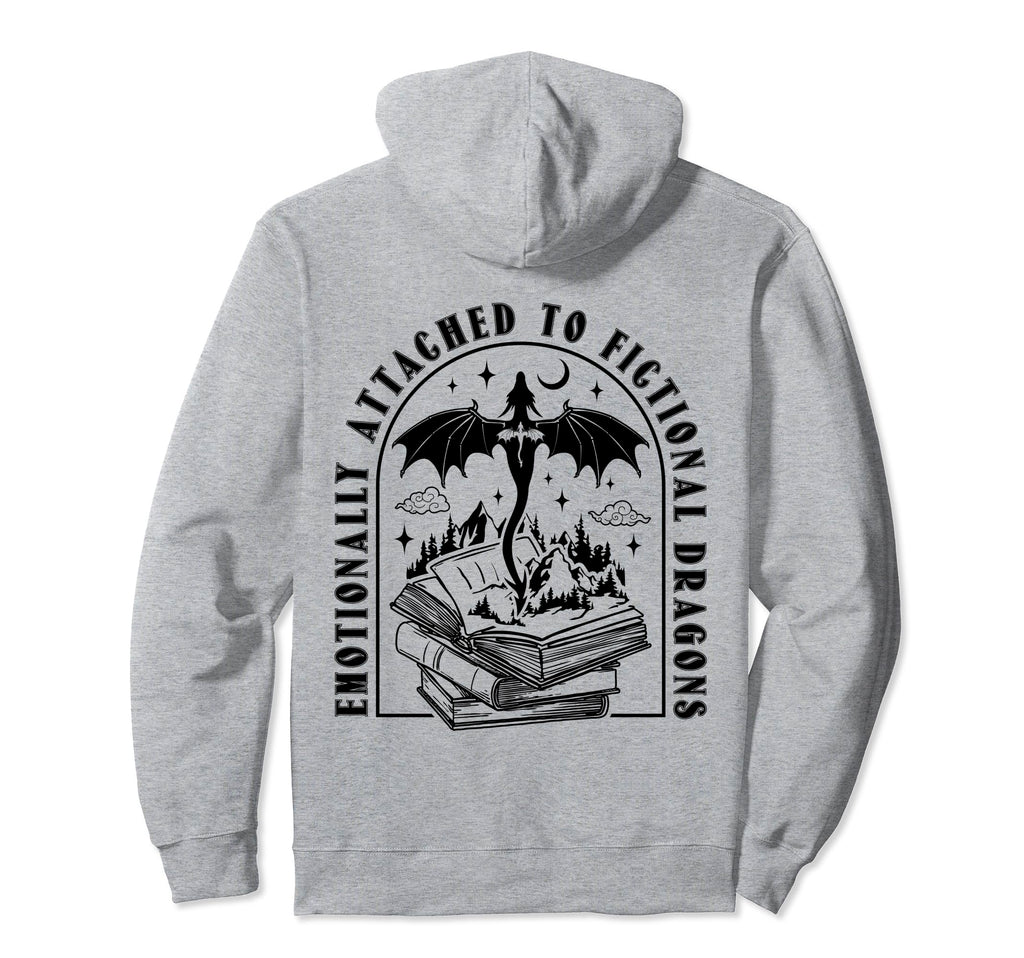 Emotionally Attached To Fictional Hoodie - Trendy Graphic Men Women - T-Shirt, Sweatshirt, Hoodie