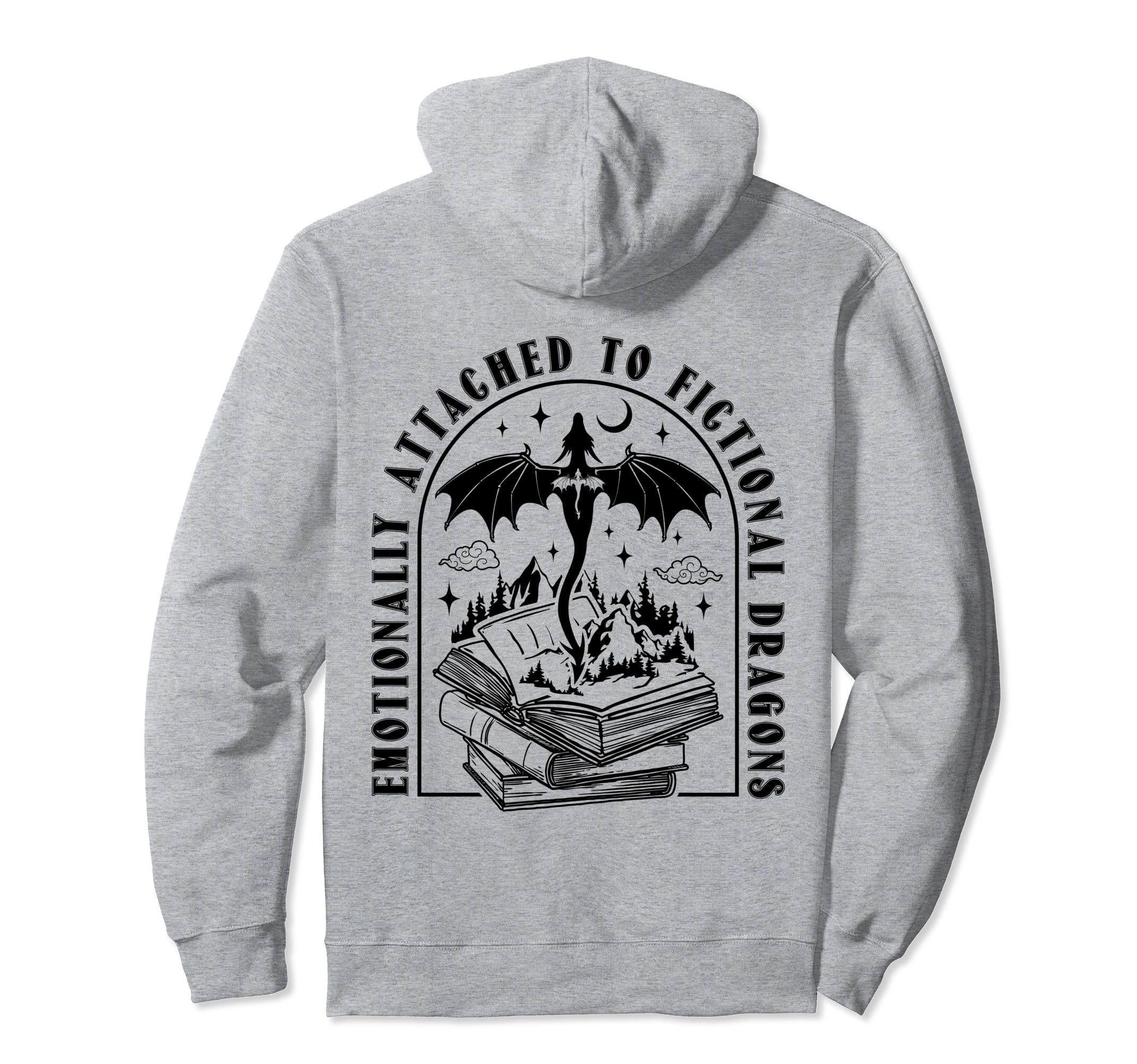 Emotionally Attached To Fictional Hoodie - Trendy Graphic Men Women - T-Shirt, Sweatshirt, Hoodie