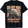 250 Years Big Boy 4014 Train US Flag Vintage Apparel T-Shirt T-Shirt Unisex T-shirt, Sweatshirt, Hoodie, Long Sleeve Tee - T-Shirt, Sweatshirt, Hoodie