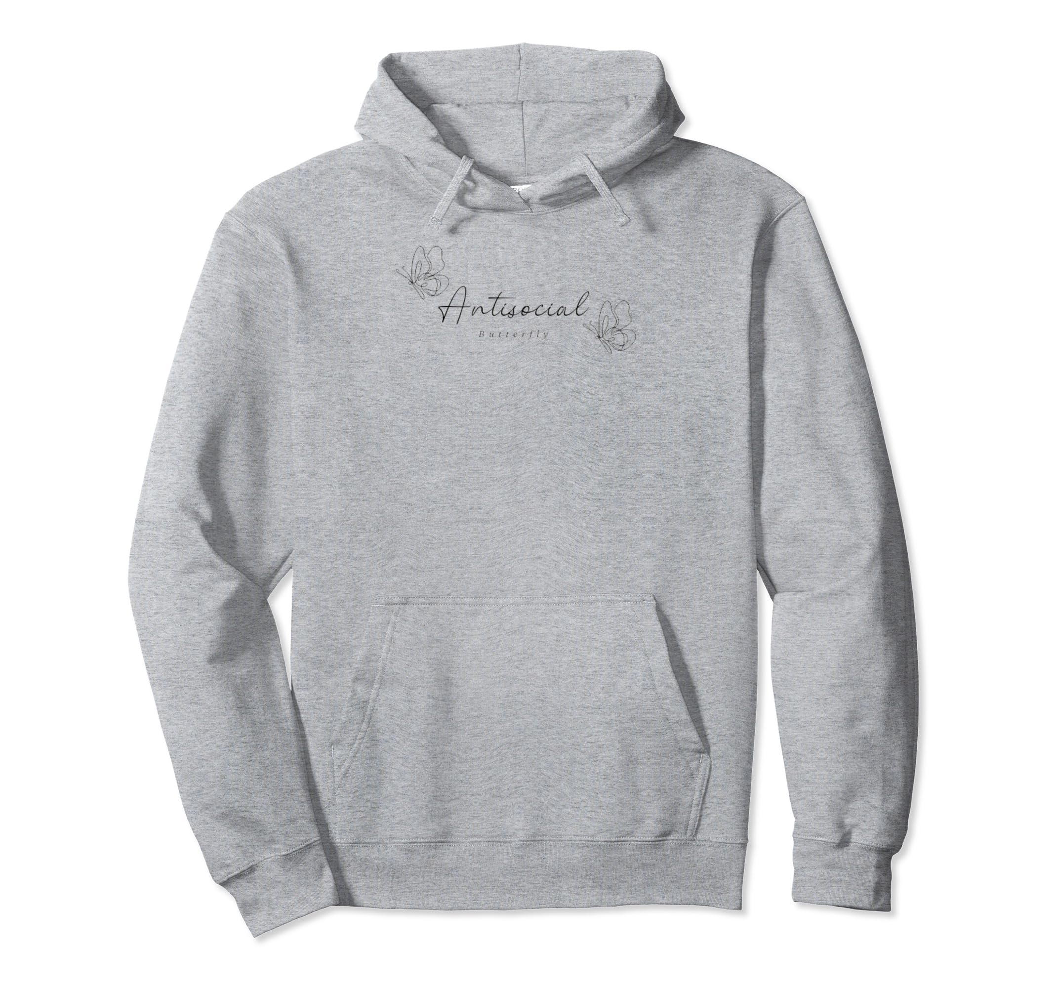 Antisocial Butterfly Hoodie - Graphic Print for Adults - T-Shirt, Sweatshirt, Hoodie